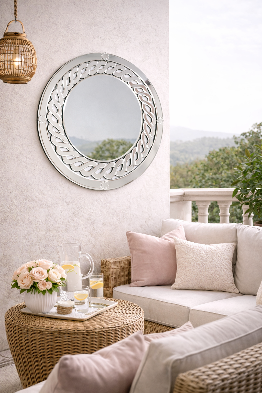 Silver Glass Wall Mirror Venetian Design Silver Glass Wall Mirror Venetian Design